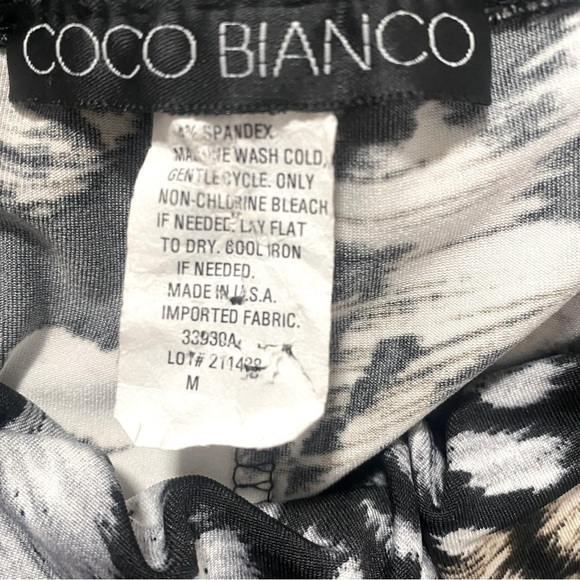 COCO BIANCO Animal Print Palazzo Pants Medium Super Wide Leg Pull On Pants EUC - Picture 8 of 8